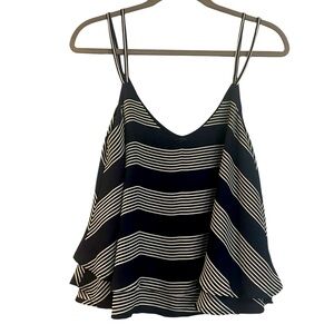 Lucy Paris Blue Striped Nautical Flowy Feminine Tank Top